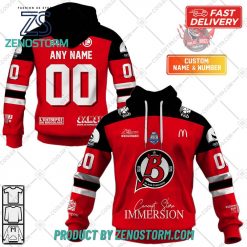 Personalized FR Hockey Diables Rouges de Briancon Home Jersey Style Hoodie Sweatshirt 1