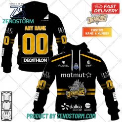 Personalized FR Hockey Dragons de Rouen Home Jersey Style Hoodie, Sweatshirt