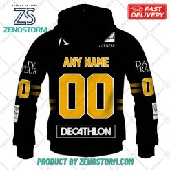 Personalized FR Hockey Dragons de Rouen Home Jersey Style Hoodie Sweatshirt