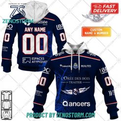 Personalized FR Hockey Ducs d Angers Home Jersey Style Hoodie Sweatshirt