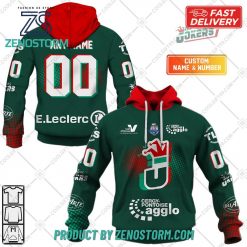 Personalized FR Hockey Jokers de Cergy Pontoise Home Jersey Style Hoodie, Sweatshirt