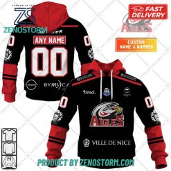 Personalized FR Hockey Les Aigles de Nice Home Jersey Style Hoodie, Sweatshirt