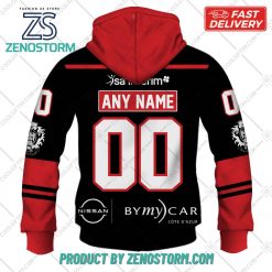 Personalized FR Hockey Les Aigles de Nice Home Jersey Style Hoodie Sweatshirt