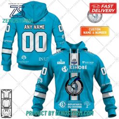 Personalized FR Hockey Marseille Hockey Club Home Jersey Style Hoodie Sweatshirt 1
