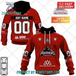 Personalized FR Hockey Pionniers de Chamonix Home Jersey Style Hoodie Sweatshirt 1