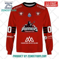 Personalized FR Hockey Pionniers de Chamonix Home Jersey Style Hoodie Sweatshirt 3