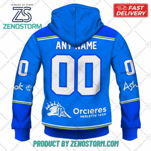 Personalized FR Hockey Rapaces de Gap Home Jersey Style Hoodie, Sweatshirt