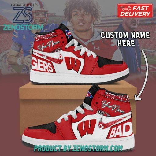 Wisconsin Badgers NCAA Personalized Air Jordan 1