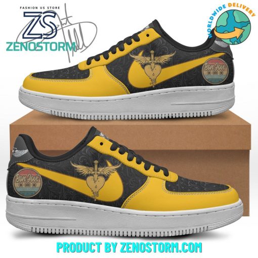 Bon Jovi Limited Edition Black Yellow Nike Air Force 1