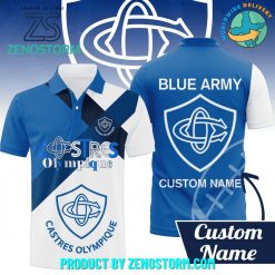 Castres Olympique Blue Army Custom Name Polo Shirt