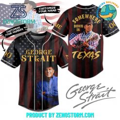 George Strait Somewhere Down In Texas Customized Baseball Jersey