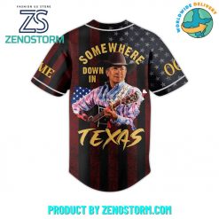 George Strait Somewhere Down In Texas Customized Baseball Jersey