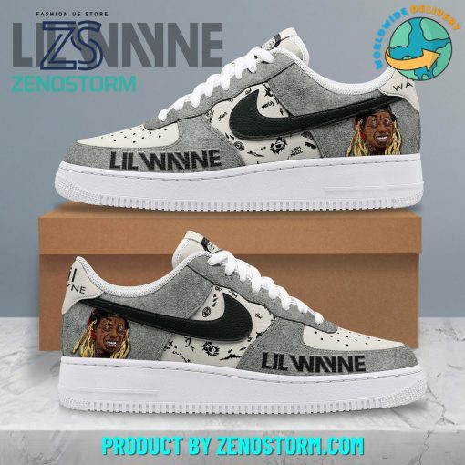 Lil Wayne American Rapper Gray Nike Air Force 1