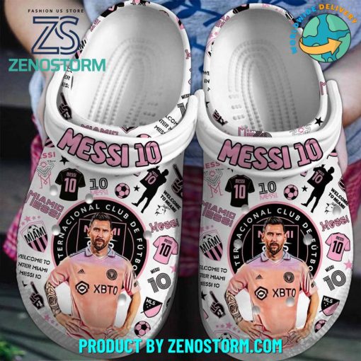 Lionel Messi Miami Football Soccer Sport Crocs Shoes