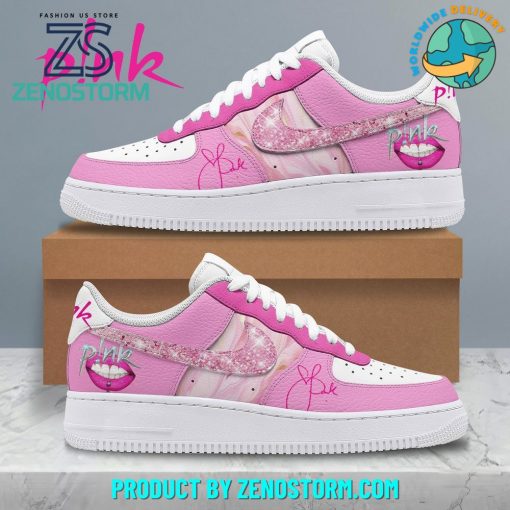 Pink American Singer Nike Air Force 1