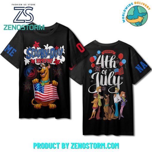 Scooby-Doo Run 4th Of July Customized Black Shirt