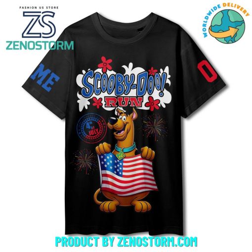 Scooby-Doo Run 4th Of July Customized Black Shirt