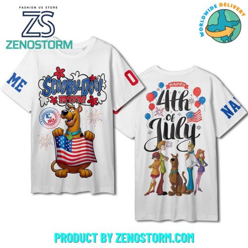 Scooby-Doo Run 4th Of July Customized White Shirt