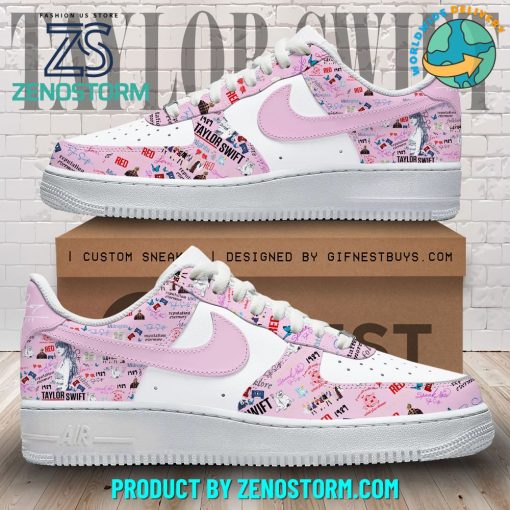 Taylor Swift Lover Pink White Nike Air Force 1