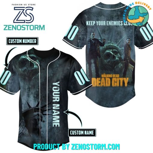 The Walking Dead City Custom Name Baseball Jersey