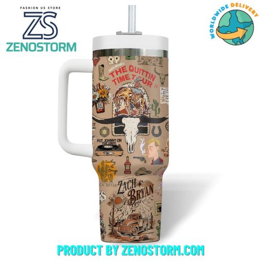 Zach Bryan The Quittin Time Tour Stanley Tumbler