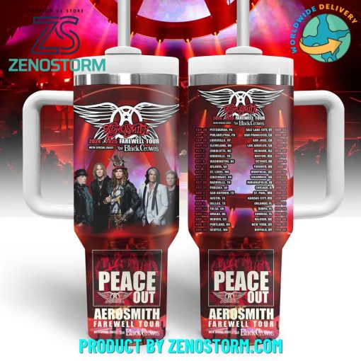 Aerosmith Peace Out Farewell Tour Stanley Tumbler