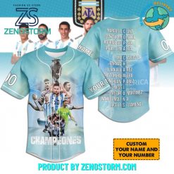 Argentina Copa America 2024 Champions Custom Name Baseball Jersey