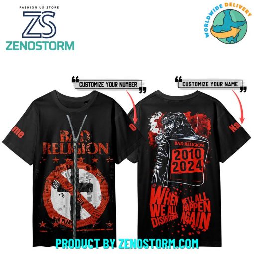 Bad Religon Band We’ll All Happen Again Custom Name Shirt