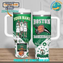 Boston Celtics Basketball Custom Name Stanley Tumbler