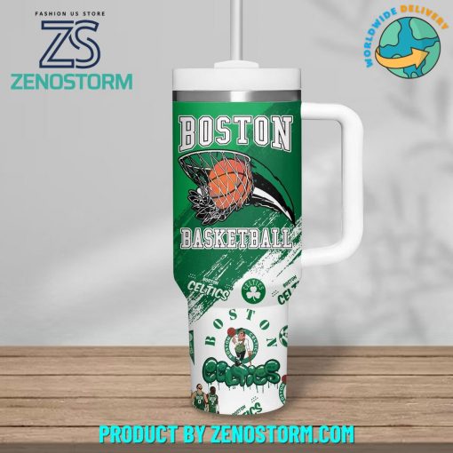 Boston Celtics Basketball Custom Name Stanley Tumbler