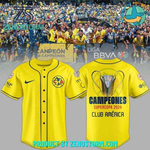 Club America Campeones Supercopa 2024 Nike Baseball Jersey