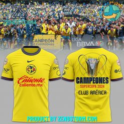 Club America Campeones Supercopa 2024 Nike Yellow Shirt