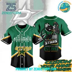 Dallas Stars NHL Victory Rising Custom Name Baseball Jersey