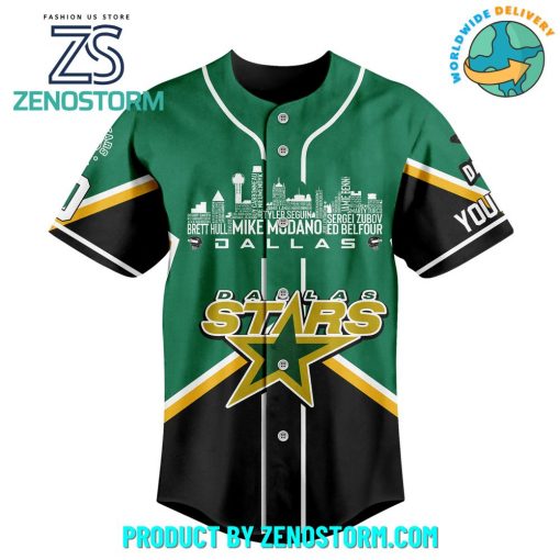 Dallas Stars NHL Victory Rising Custom Name Baseball Jersey