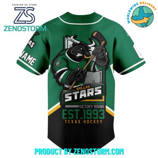 Dallas Stars NHL Victory Rising Custom Name Baseball Jersey