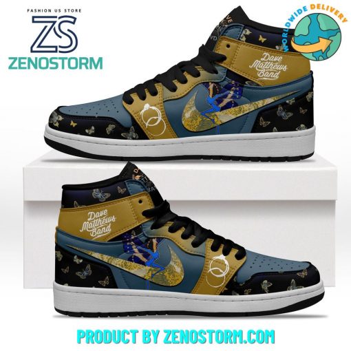 Dave Matthews Band Gold Blue Nike Air Jordan 1