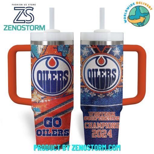 Edmonton Oilers NHL 2024 Western Conference Champions Stanley Tumbler