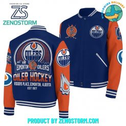 Edmonton Oilers NHL Team 2024 Baseball Jacket