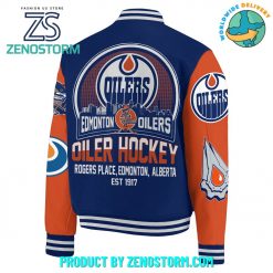 Edmonton Oilers NHL Team 2024 Baseball Jacket