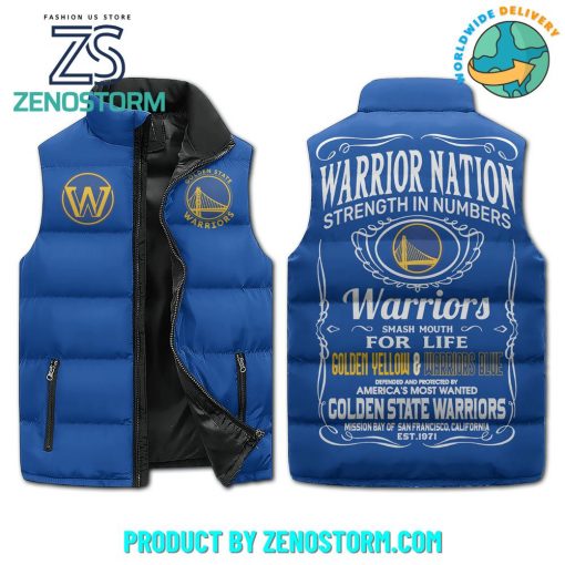 Golden State Warriors NBA Nation Sleeveless Puffer Down Vest