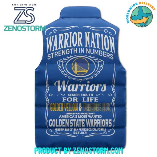 Golden State Warriors NBA Nation Sleeveless Puffer Down Vest