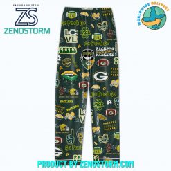 Green Bay Packers NFL Love Football Pajamas Set