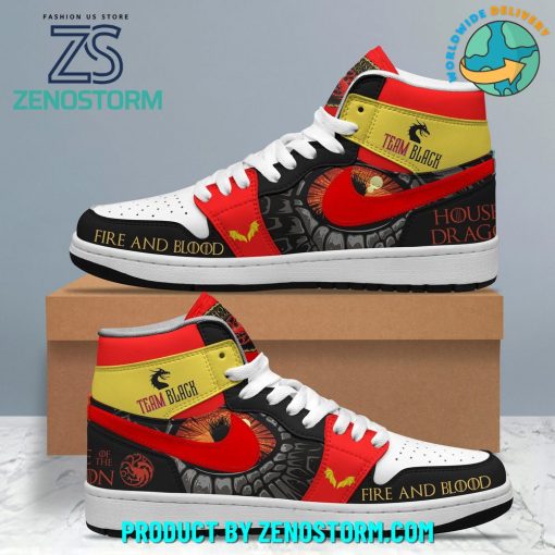 House Of The Dragon Fire And Blood Team Black Nike Air Jordan 1