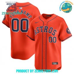 Houston Astros MLB Orange Custom Name Baseball Jersey