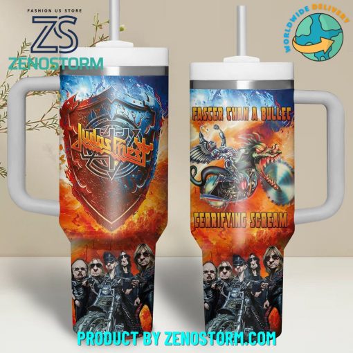 Judas Priest Faster Than A Bullet Stanley Tumbler