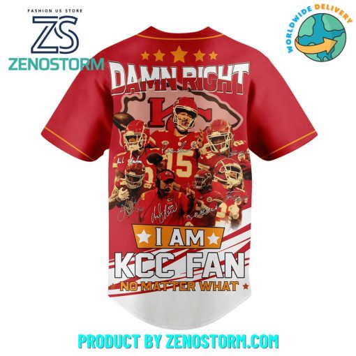 Kansas City Chiefs NFL Damn Right Baseball Jersey