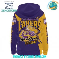 Los Angeles Lakers NBA Customized Go Lakers Hoodie Zip Hoodie