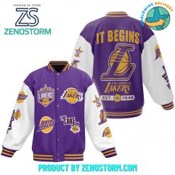 Los Angeles Lakers NBA The Lake Show Baseball Jacket