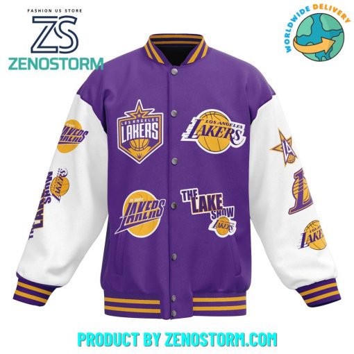 Los Angeles Lakers NBA The Lake Show Baseball Jacket