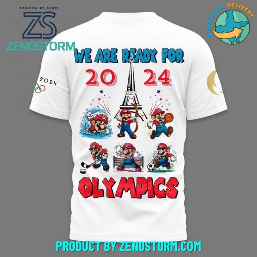 Mario Olympic Paris 2024 We Are Ready White Shirt